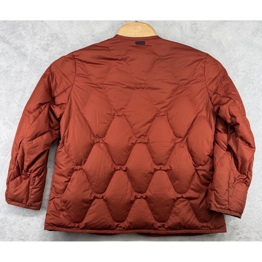 Outerknown Phoenix Quilted‎ Down Puffer Warm Lightweight Jacket Orange Women's M - Picture 2 of 8